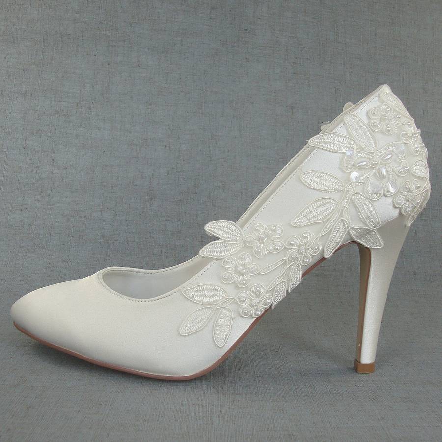 available bridal ivory shoes