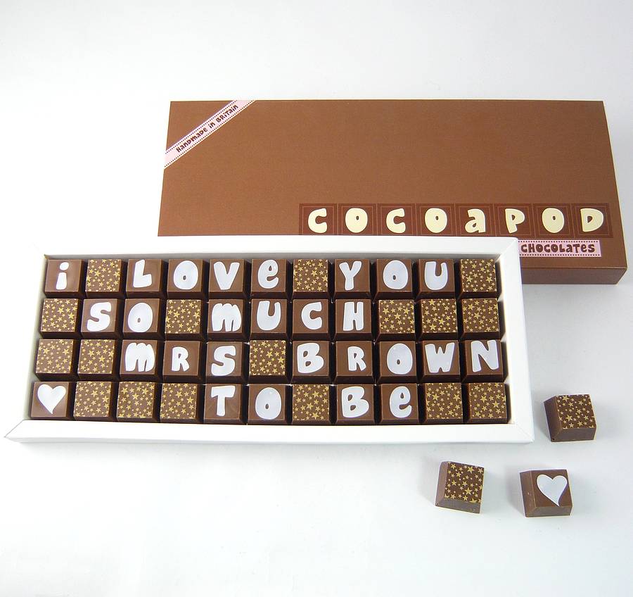 Personalised Chocolates In A Large Box By Cocoapod 3132