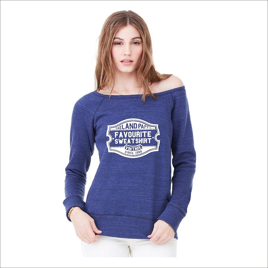 Wide Neck Sweatshirt
 women s wide neck sweatshirt by rael & pappie