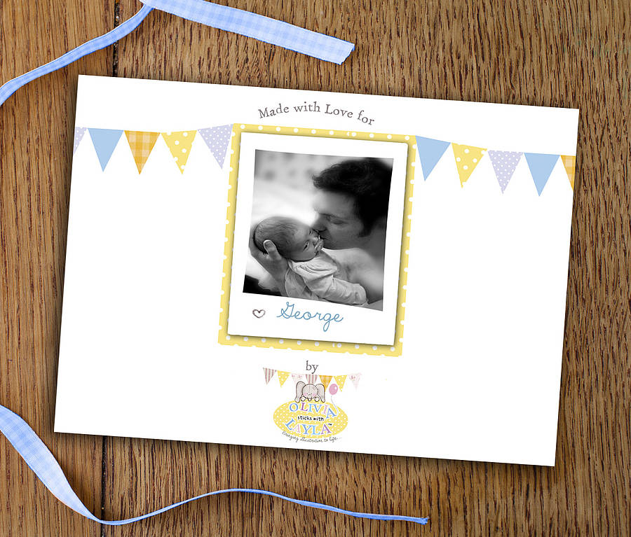 baby boy birth announcement cards by august & grace