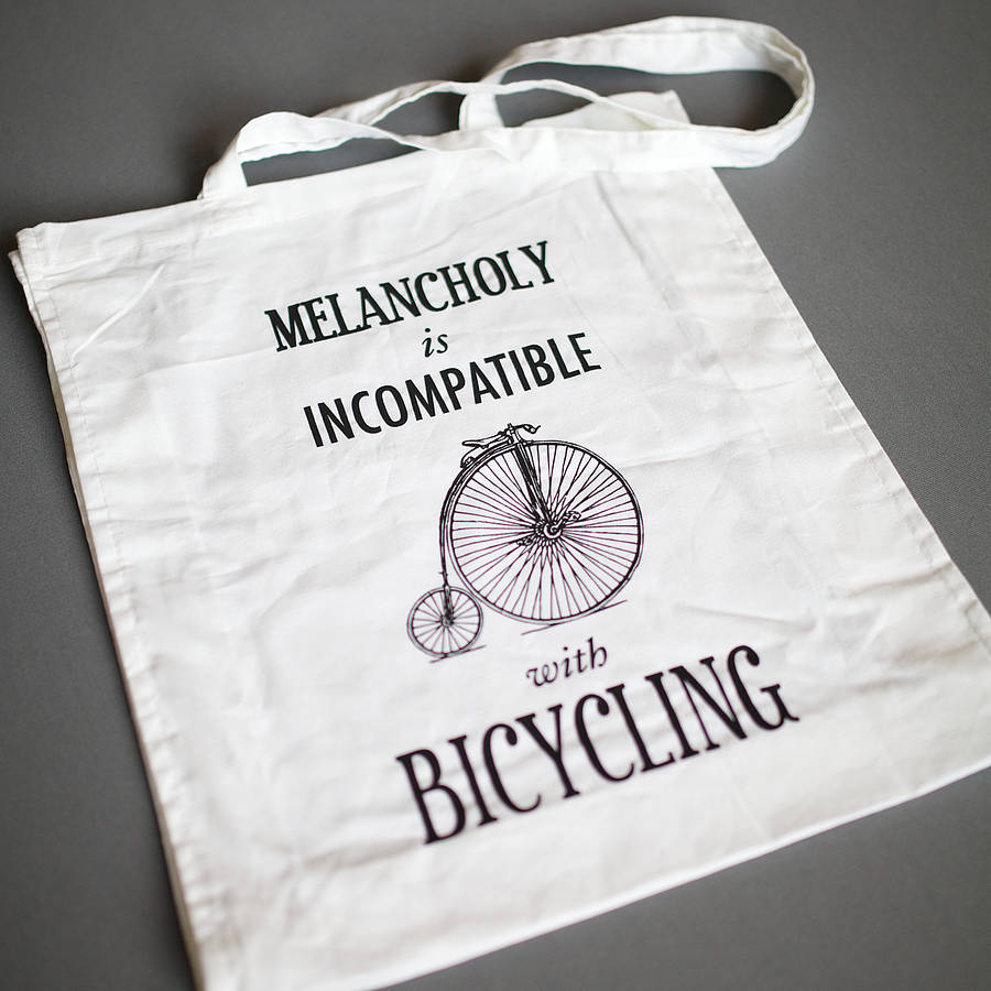 sale bicycle quote tote bag by of life & lemons | 0