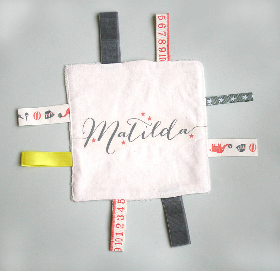 personalised 'yabbie' baby comforter by modo creative