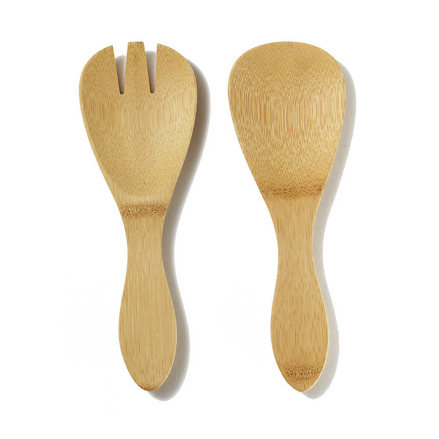 organic bamboo salad servers by green tulip ethical living