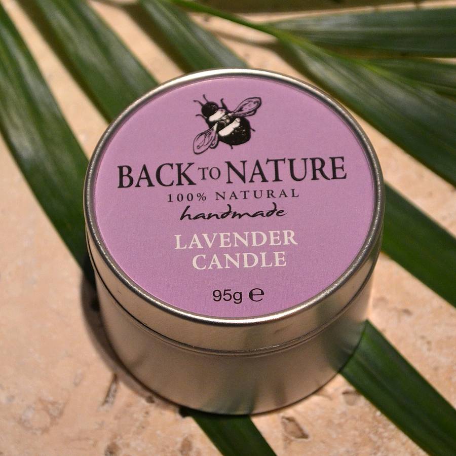 lavender natural aromatherapy candle by back to nature skincare