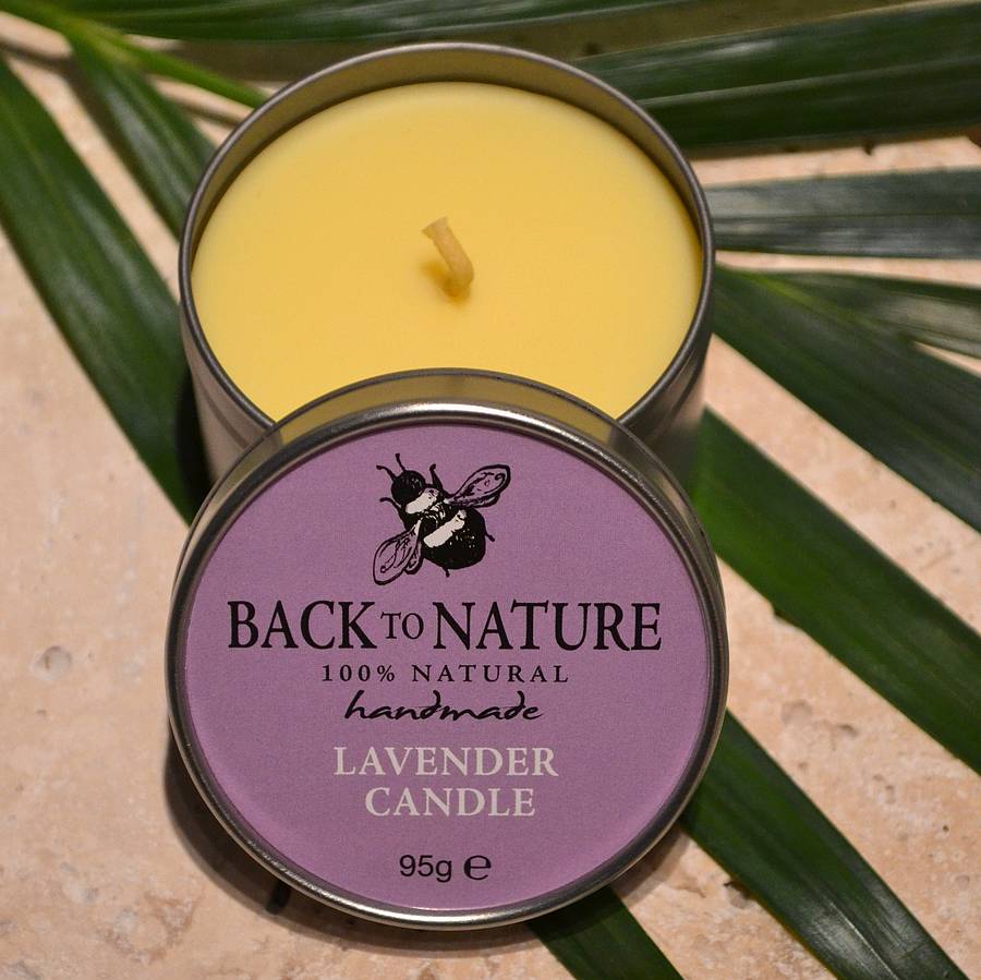 Lavender Natural Aromatherapy Candle By Back To Nature Skincare