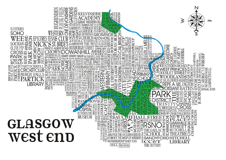 glasgow west end by mcmurchie & mcmurchie | notonthehighstreet.com