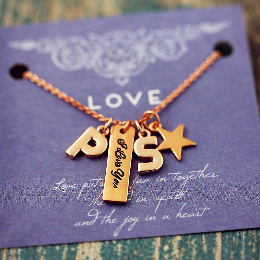 i love you tag charm necklace by j&s jewellery | notonthehighstreet.com
