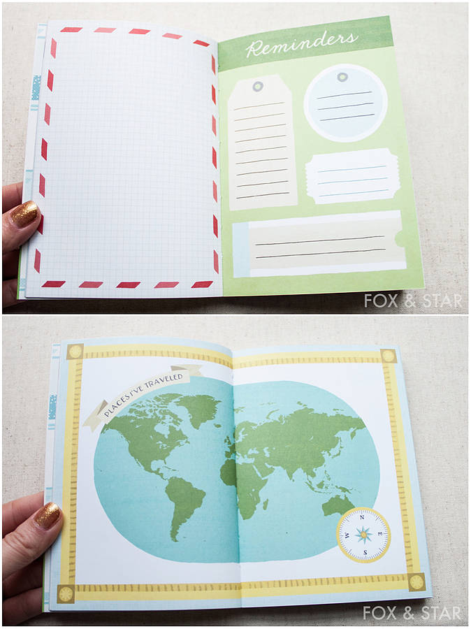 travel pocket journal by fox and star