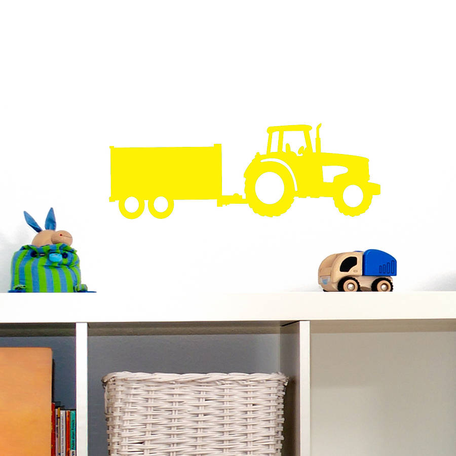 tractor and trailer wall vinyl sticker by lauren moriarty & co