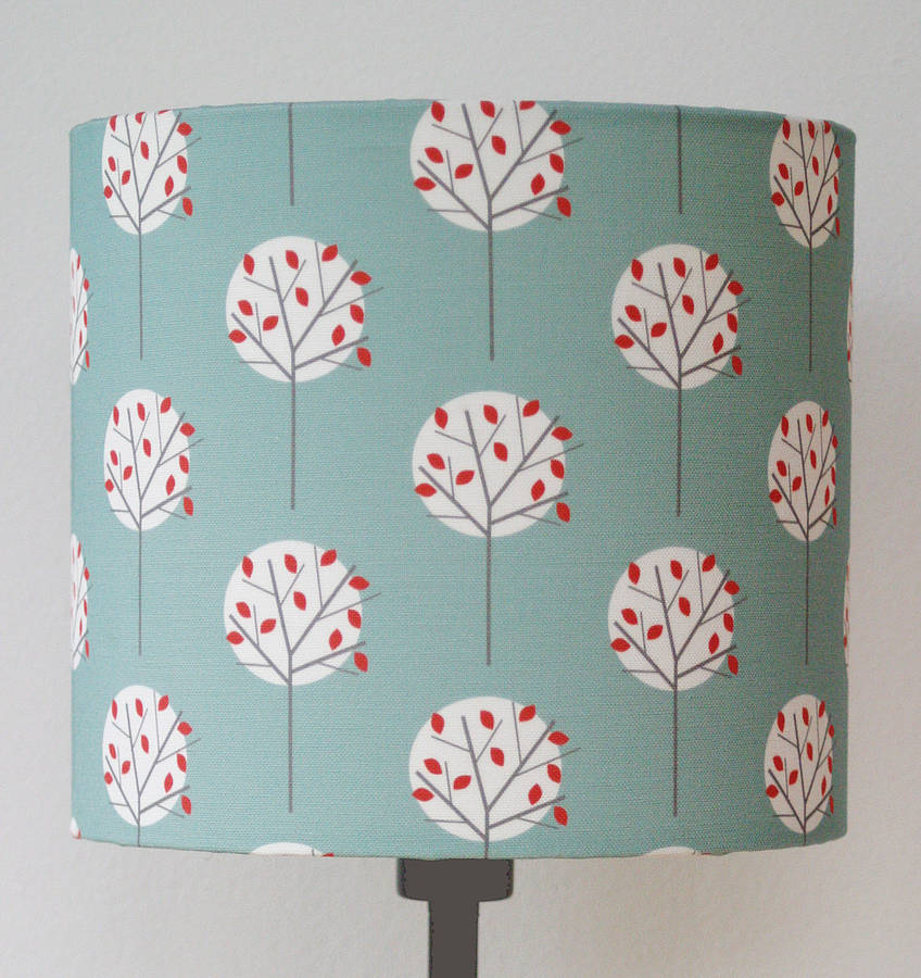 tree pattern print lampshade by louise brainwood