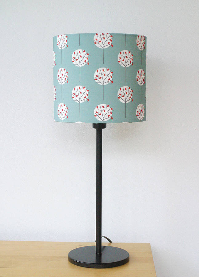 tree pattern print lampshade by louise brainwood