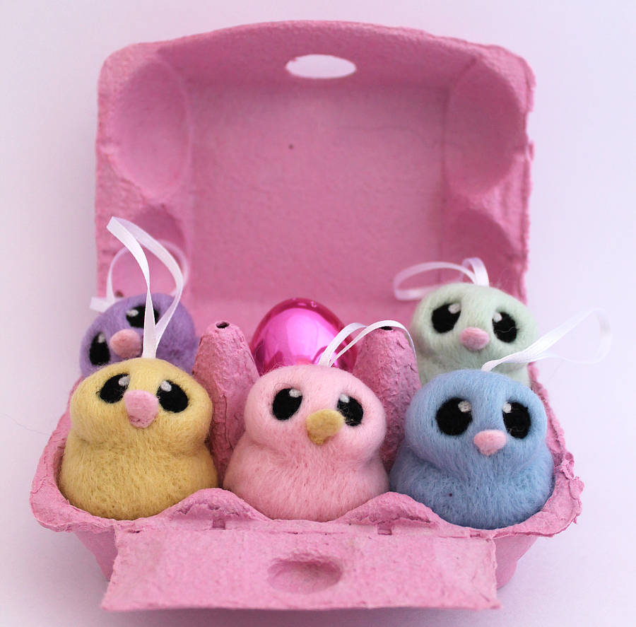 easter chick hanging decoration by feltmeupdesigns