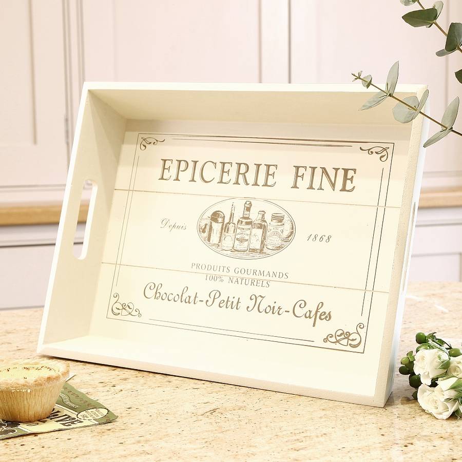 french epicerie fine wooden serving tray by dibor