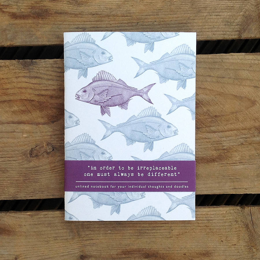 fish notebook; a6 journal by coulson macleod