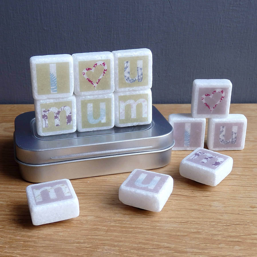 i love you mum decorative letter tiles by littlebirdydesigns