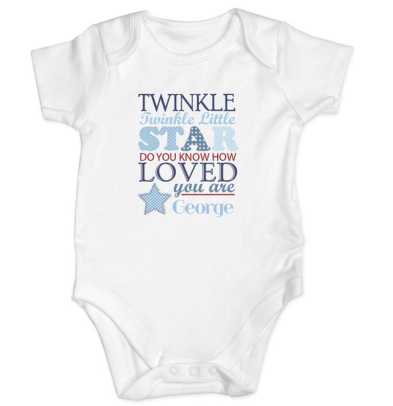 personalised baby grow gift by letteroom
