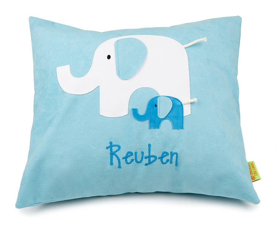 blue elephant cushion