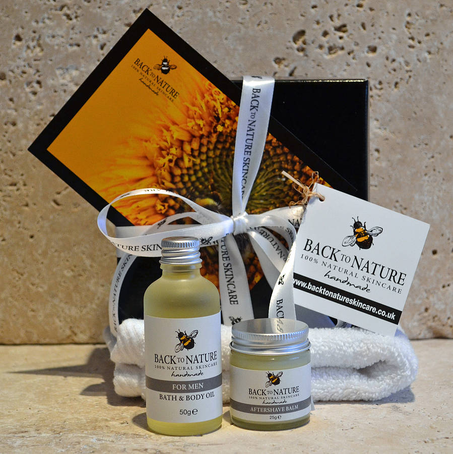 men's skincare gift pack by back to nature skincare