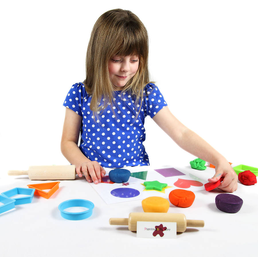 play mat with dough cutters by the dotty dough factory