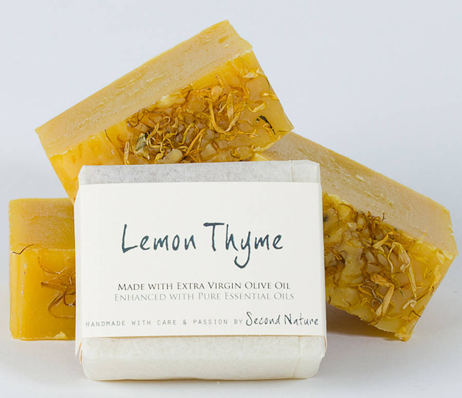 Lemon Thyme Handmade Soap By Second Nature Soaps Notonthehighstreet