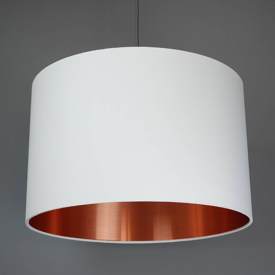 Copper Lined Lamp Shade Brushed Copper Lined Lamp Shade Choice Of Colours ...