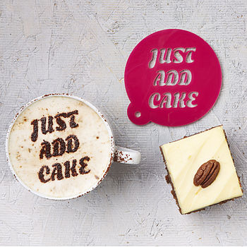 just add cake coffee stencil by sophia victoria joy