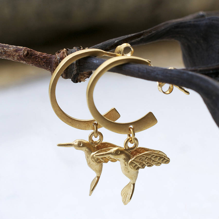 hummingbird stud earrings by lily charmed