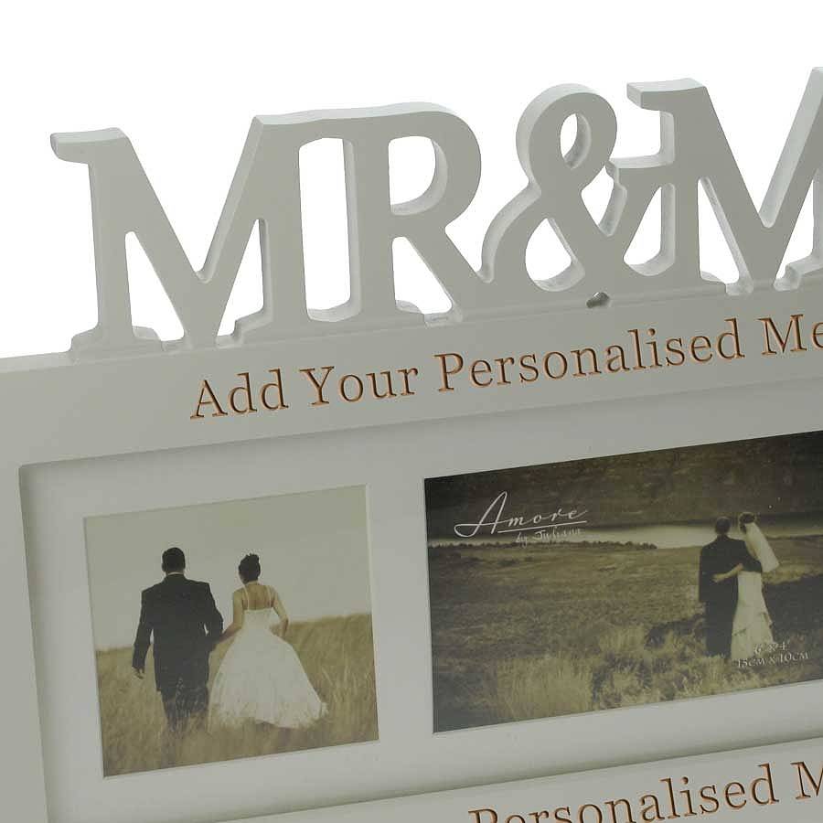 mr and mrs personalised photo frame by