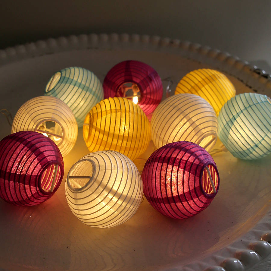 paper lantern light garland by red lilly