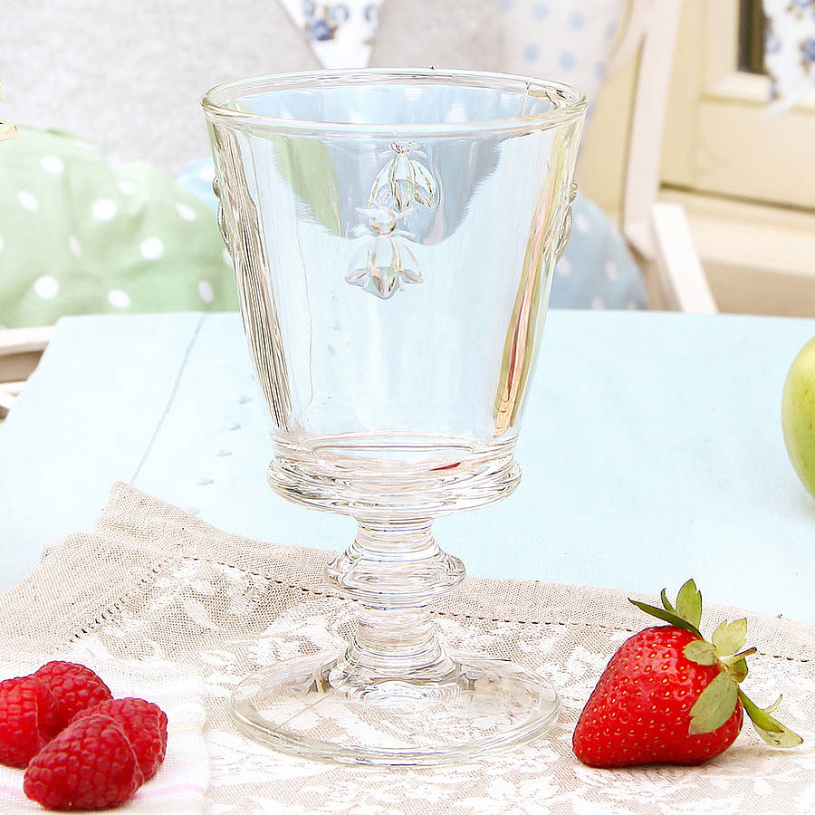 honey bee stemmed wine glass by dibor
