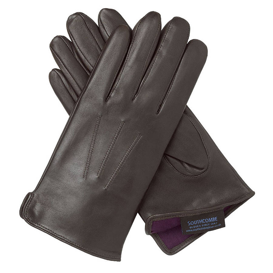 hinton. men's silk lined leather gloves by gloves