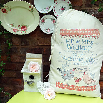 personalised wedding gift sack by alice palace notonthehighstreet ...