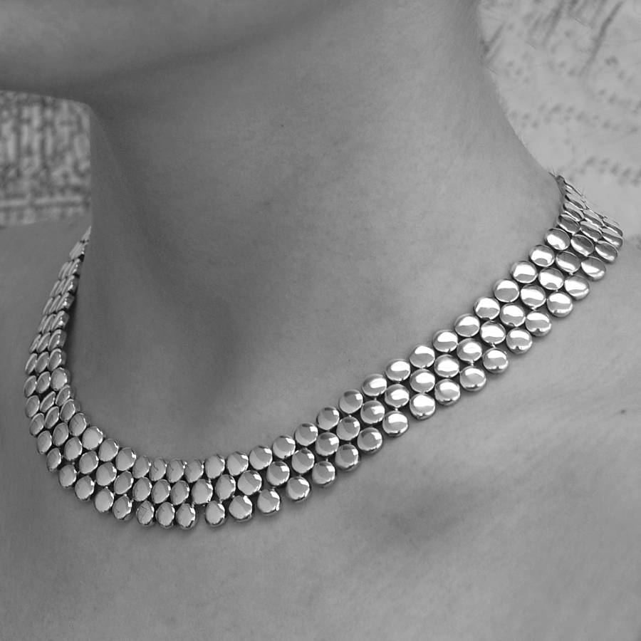sterling silver scales necklace by otis jaxon silver jewellery