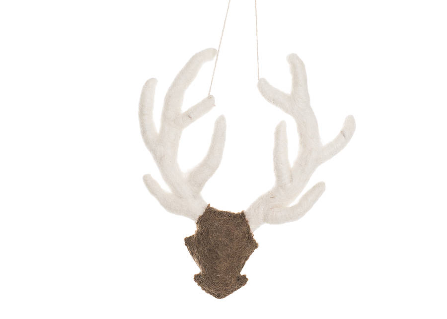 handmade felt deer antler decoration by felt so good