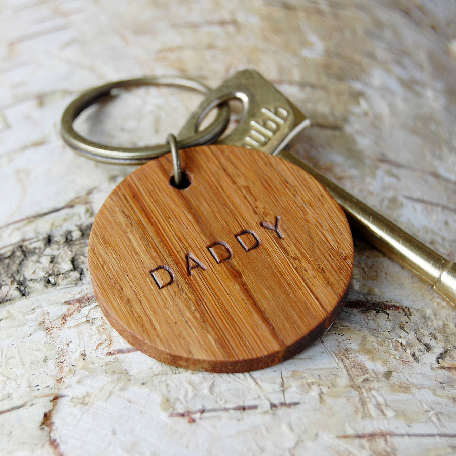 Personalised Wooden Circle Keyring By Clara And Macy 