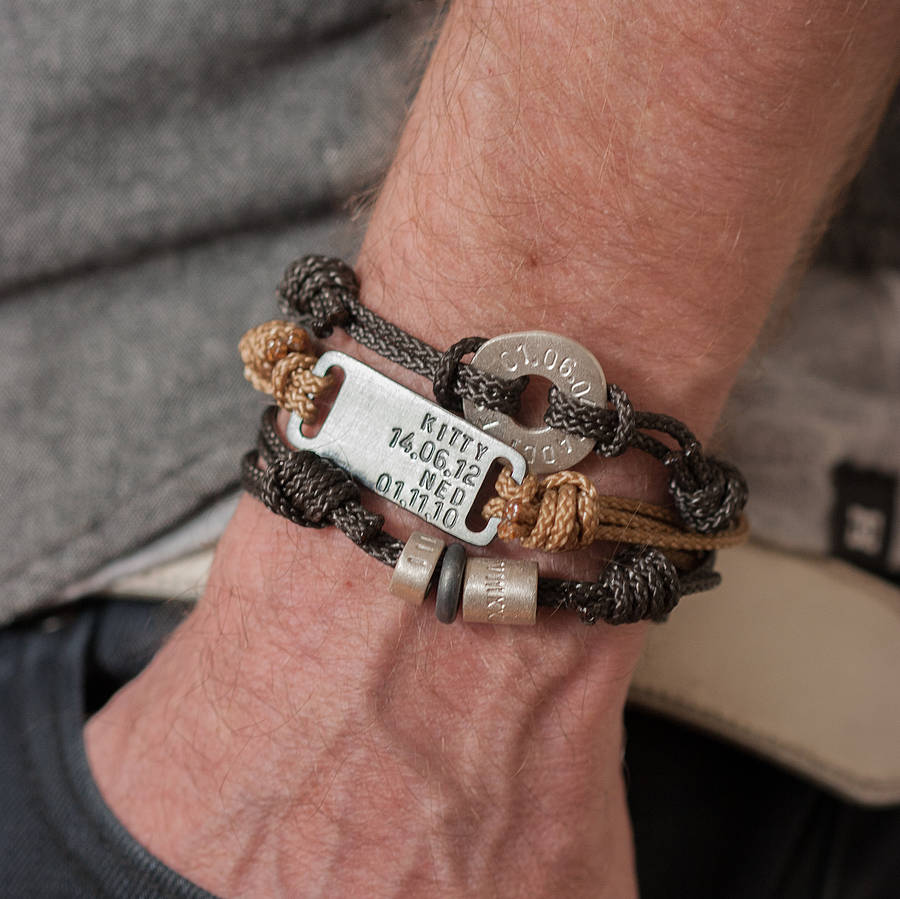 men's id plate bracelet by chambers & beau