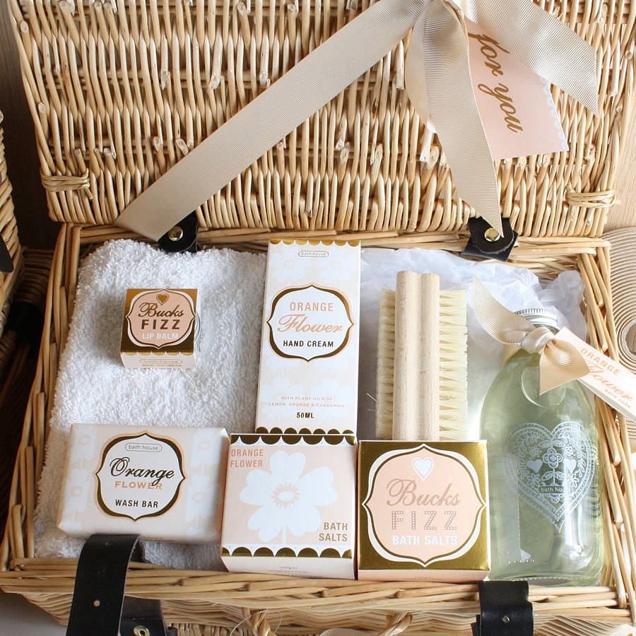 orange flower hamper by bath house