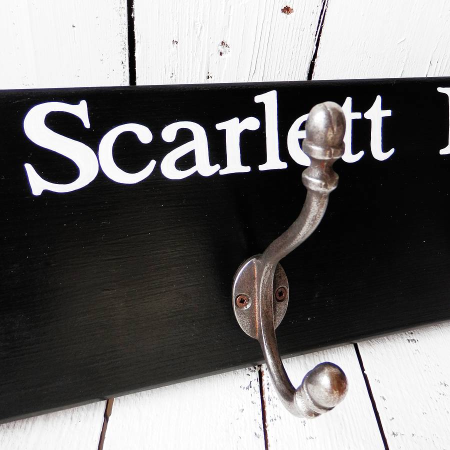 personalised vintage style acorn coat hooks by potting shed designs