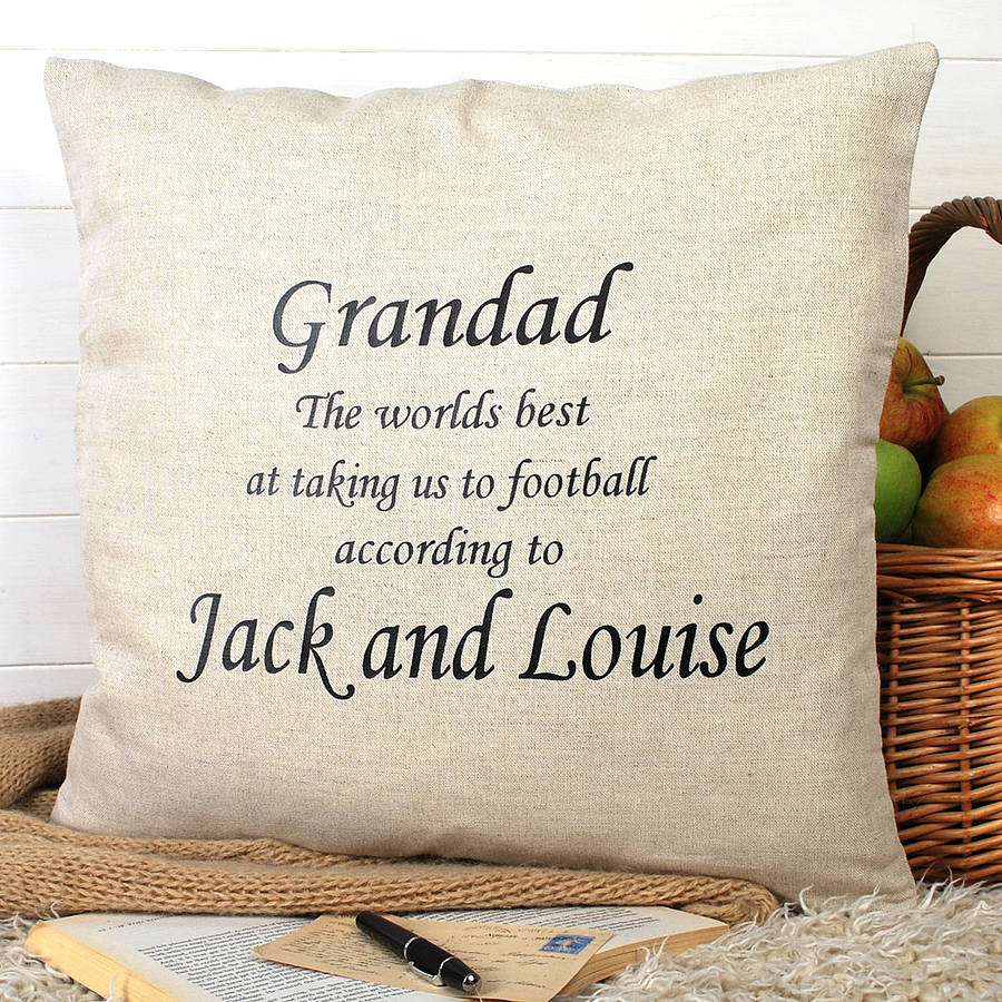 Grandad Birthday Present Cushion By Bags Not War 