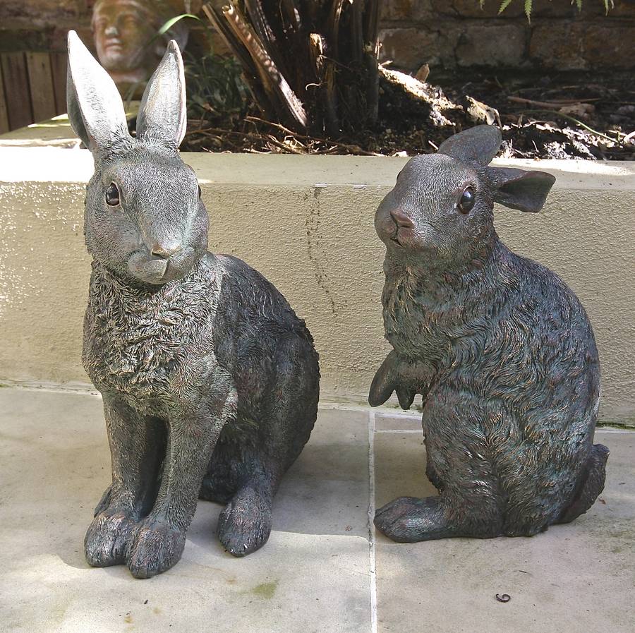 bronze resin hare