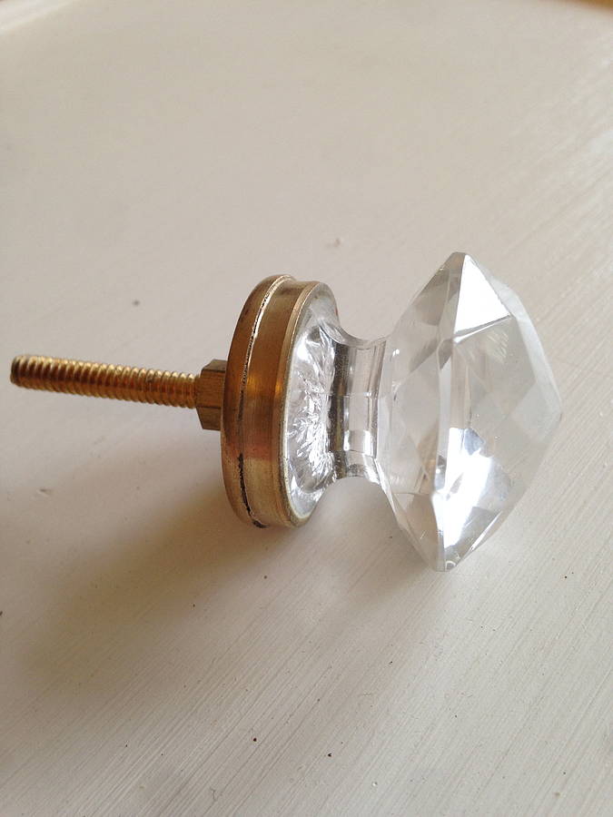 Crystal And Brass Drawer Knob By French Grey Interiors