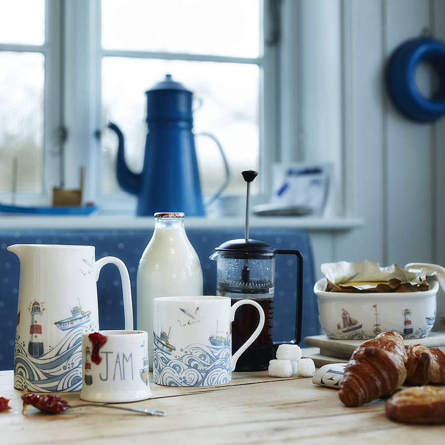 Cornish Coastal Large Jug By Julia Davey Notonthehighstreet