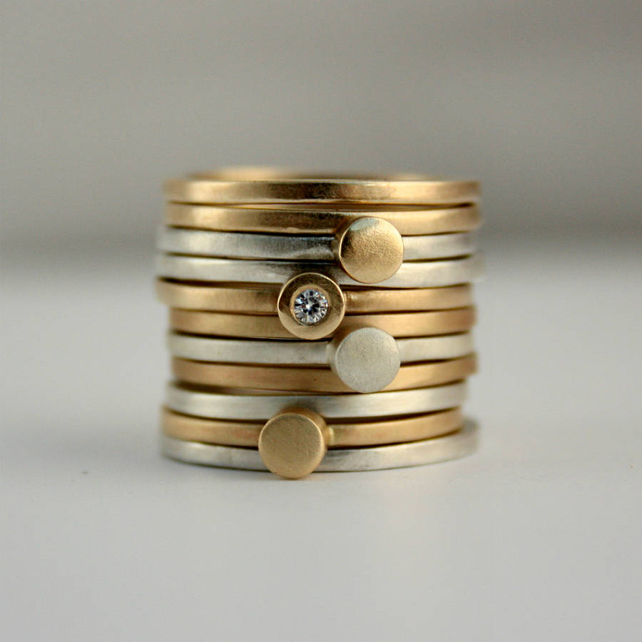 recycled gold moissanite engagement ring by victoria jarman