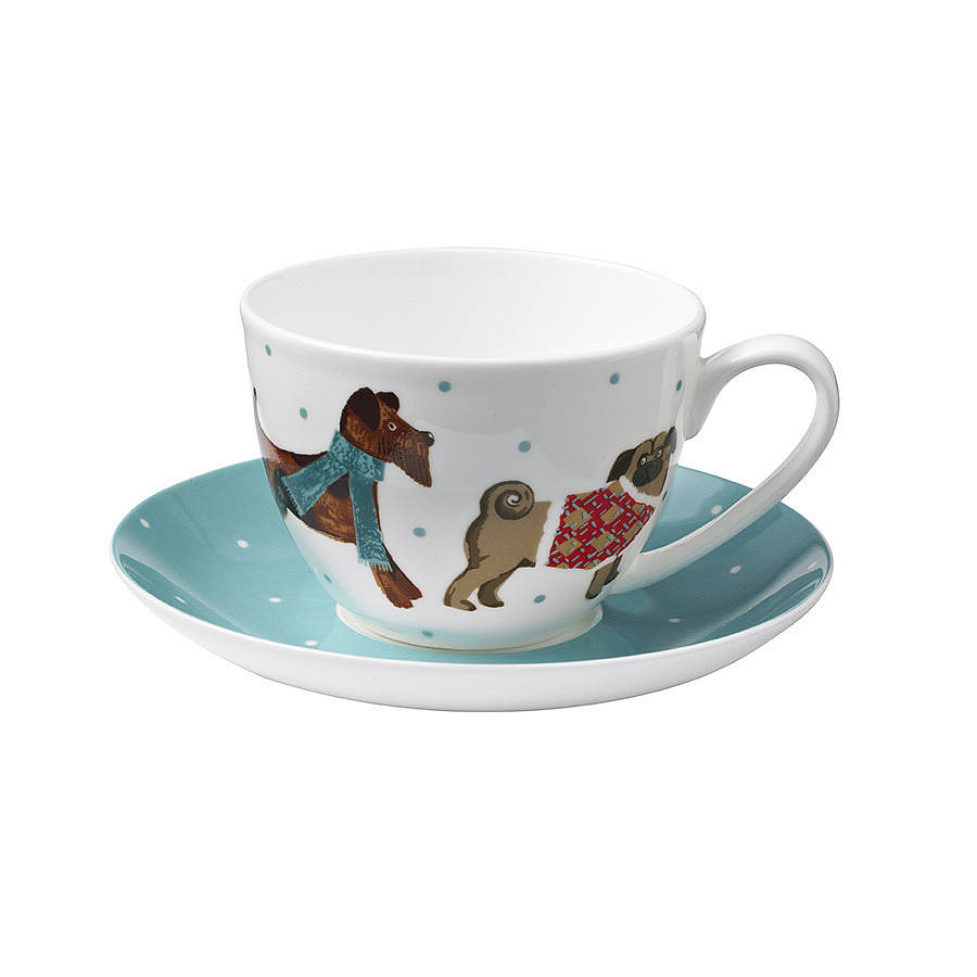 hound dog cup and saucer by ulster weavers
