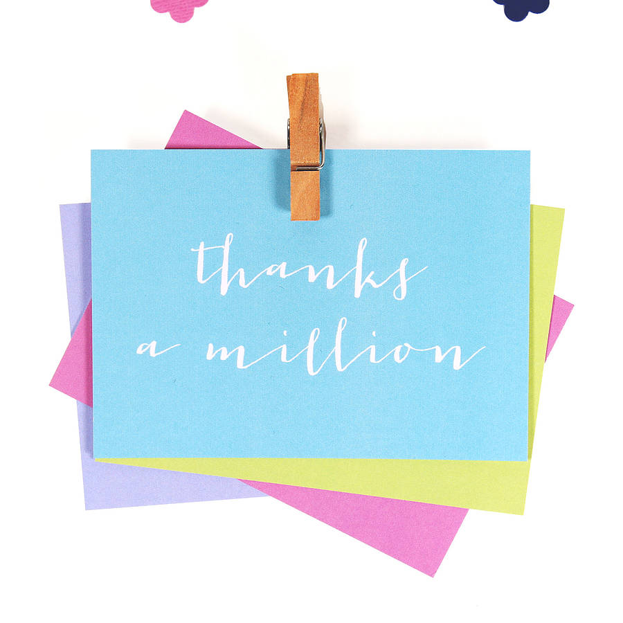 mini 'thank you' notecards by studio 9 ltd | notonthehighstreet.com