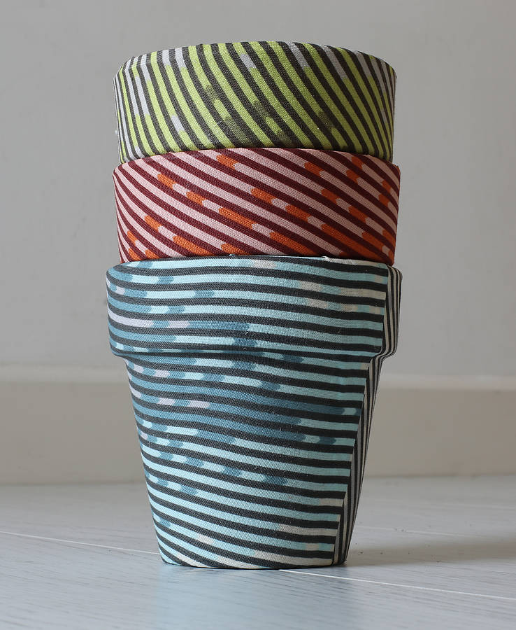 fabric flower pot by deja ooh