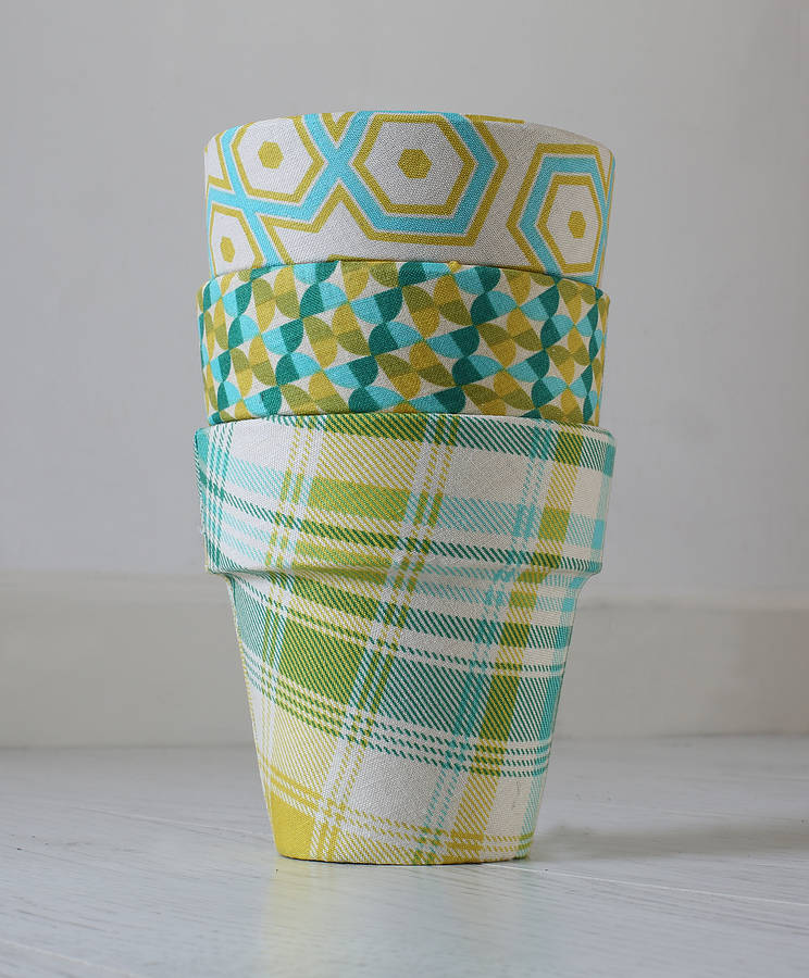 fabric flower pot by deja ooh