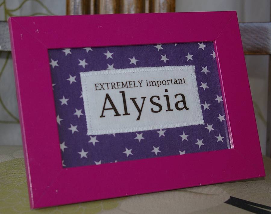 personalised slogan frame by cabbie kids