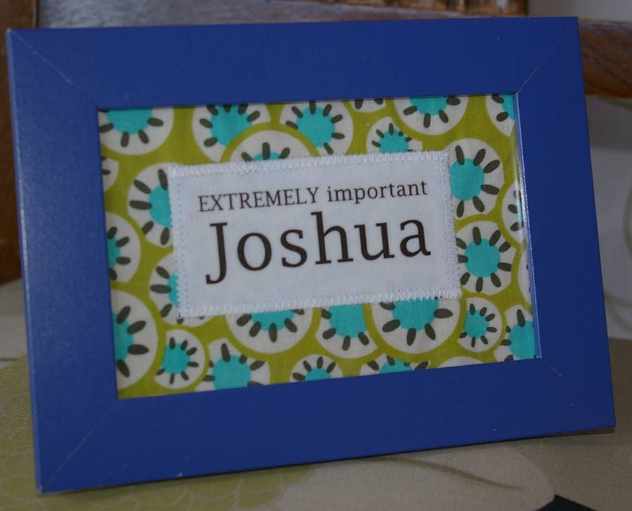 personalised slogan frame by cabbie kids