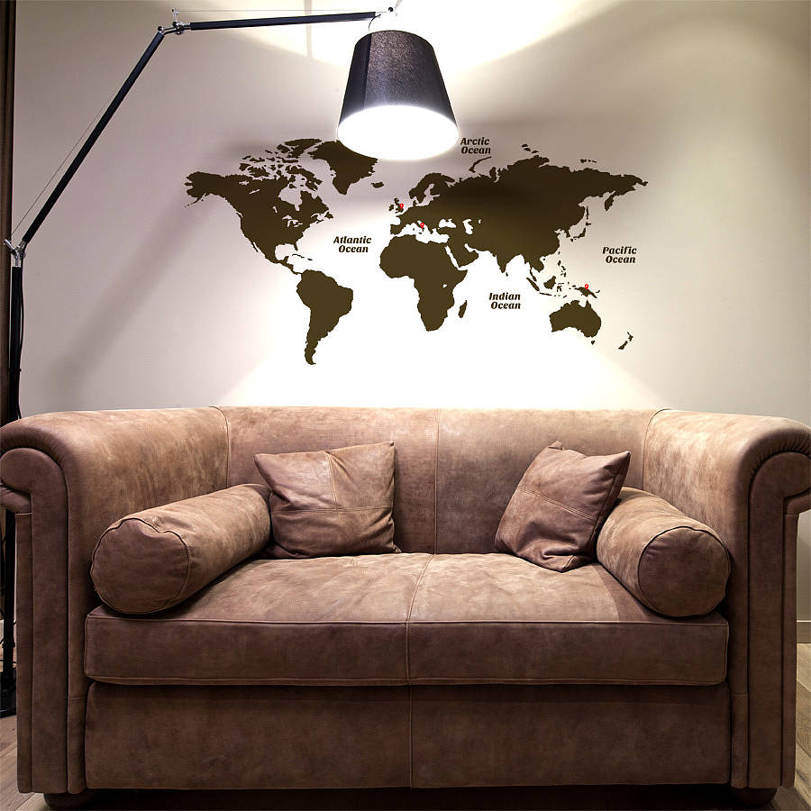 world map wall sticker by sirface graphics